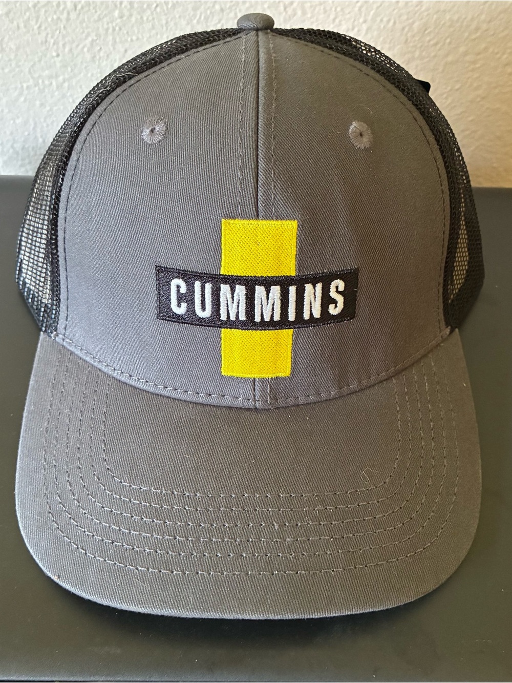 Gray & Yellow Mesh Back Cap